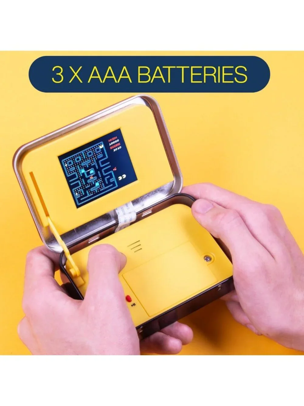 Classic Arcade Game in a Tin - 8-Bit Pac-Man with 4” Screen & Original Sounds
